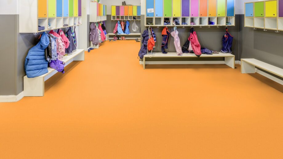 Linoleum floor Gerflor Colorette 0171 Sunrise Orange