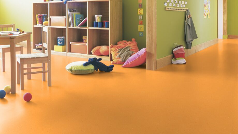 Linoleum floor Gerflor Colorette 0171 Sunrise Orange