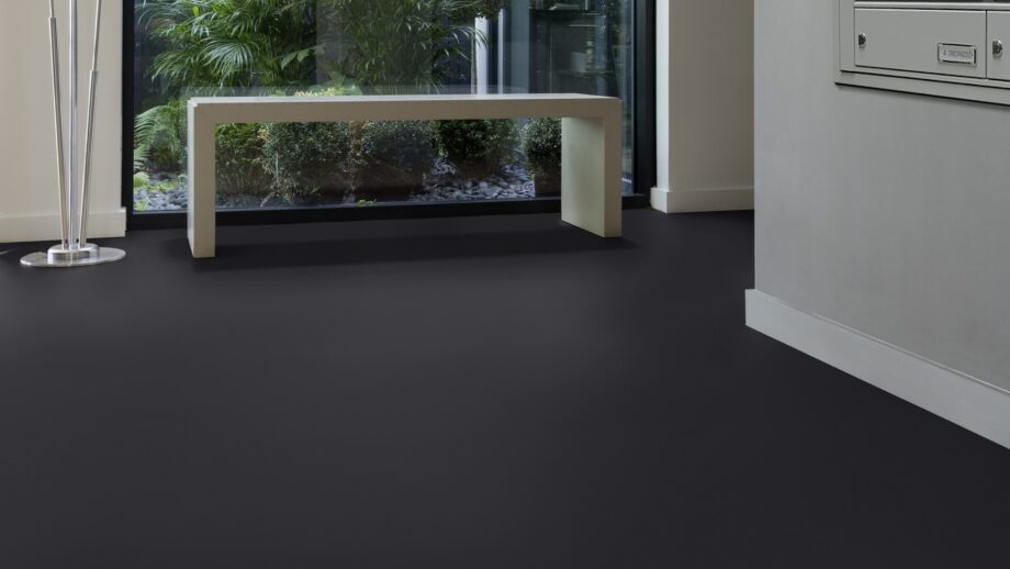 Linoleum floor Gerflor Uni Walton 0080 Black