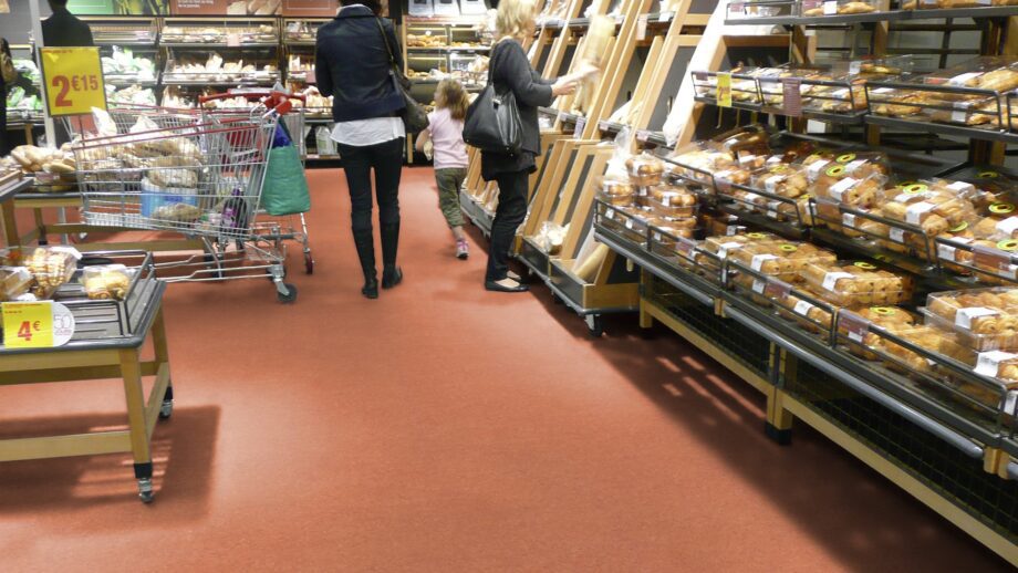 Linoleum floor Gerflor Marmorette 0019 Sunset Orange