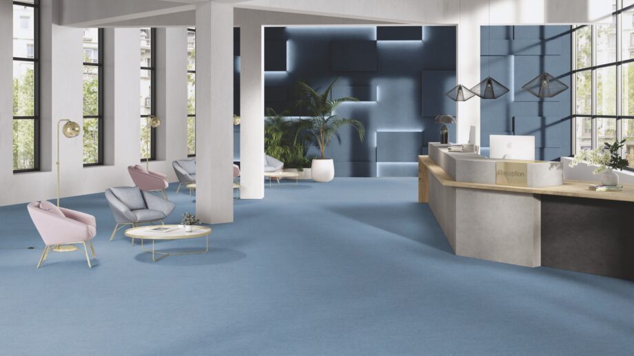 Linoleum floor Gerflor Marmorette 0023 Dusty Blue