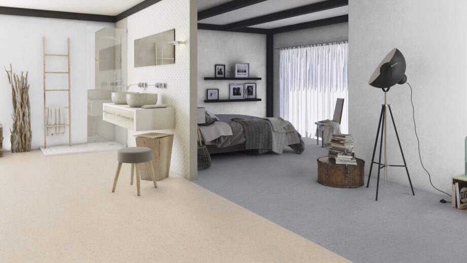 Linoleum floor Gerflor Marmorette 0055 Ash Grey