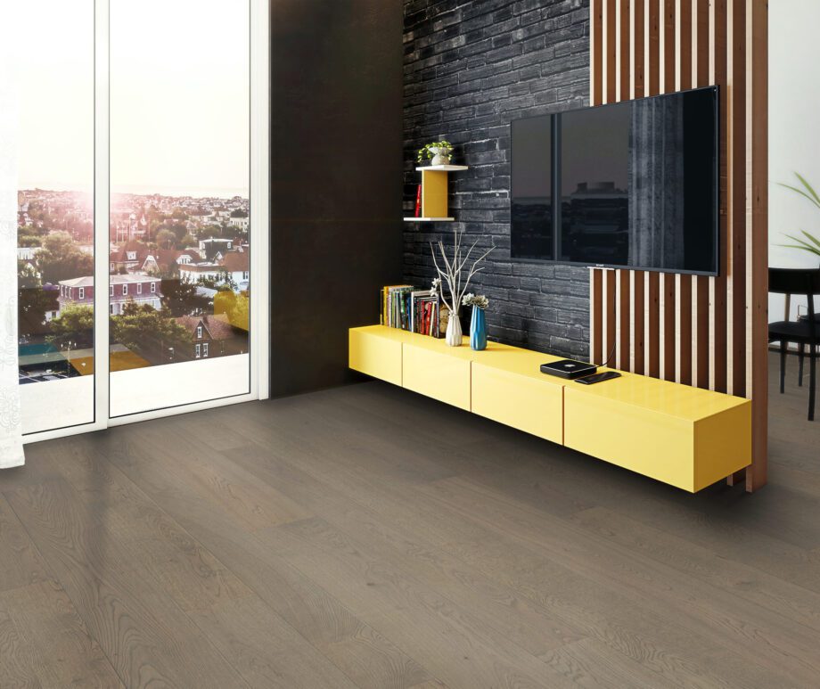 Parquet Oak Pea 4 sides beveled, brushed, matt lacquered