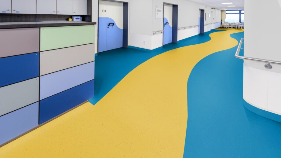 Linoleum floor Gerflor Colorette 0123 Poppy Blue