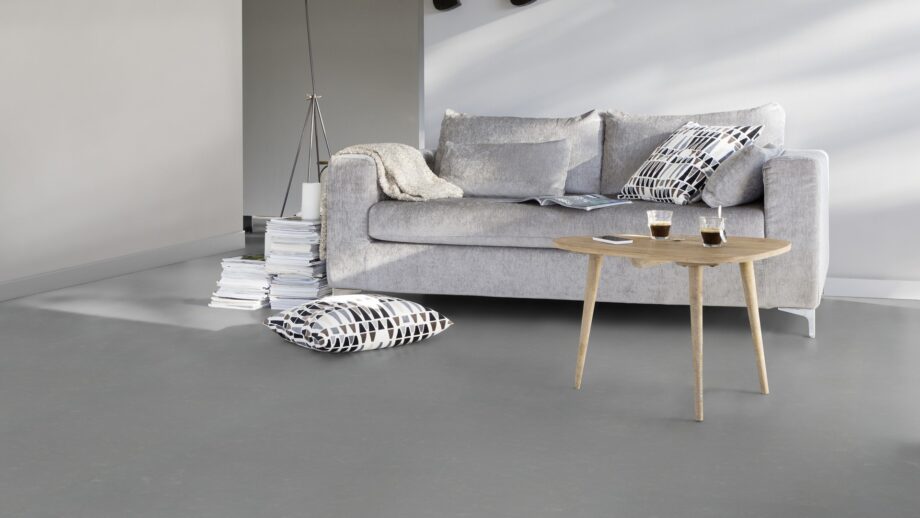 Linoleum floor Gerflor Lino Art Urban 0563 Zinc Grey