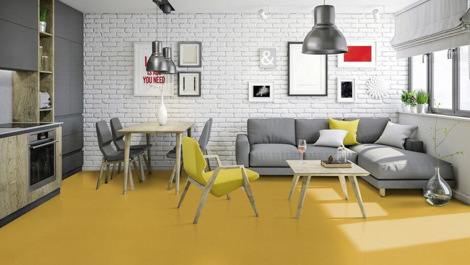 Linoleum Colorette Acoustic Plus 19 dB 0001 Banana Yellow – view 3 Linoleum Colorette Acoustic Plus 19 dB 0001 Banana Yellow – 3