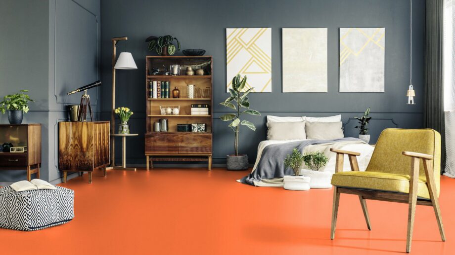 Linoleum Colorette Acoustic Plus 19 dB 0170 Kumquat Orange – 2