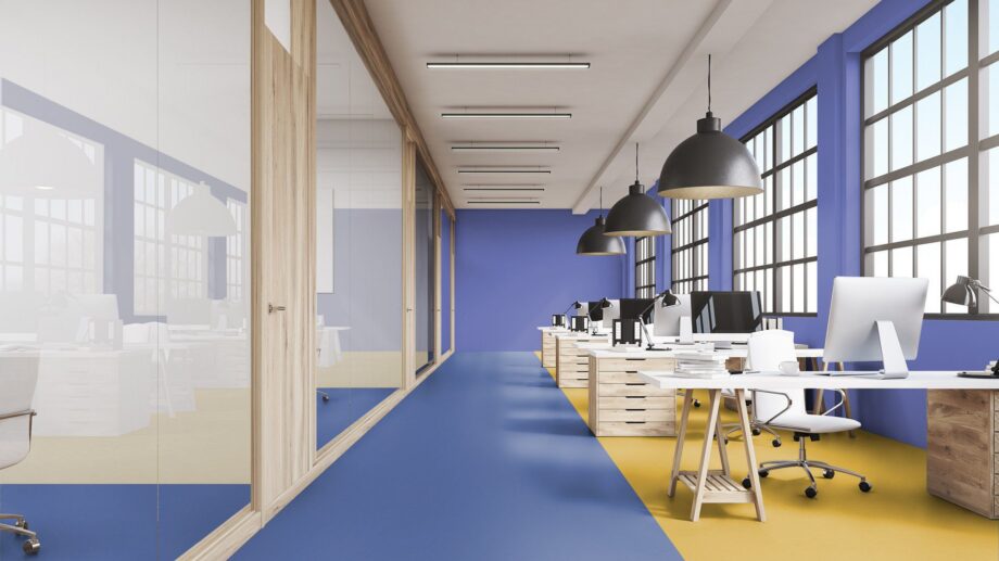 Linoleum floor Gerflor Colorette 0004 Bluebird – view 3 Linoleum floor Gerflor Colorette 0004 Bluebird – 3