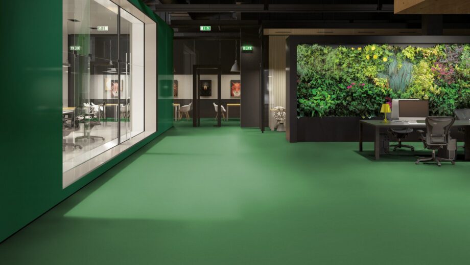 Linoleum floor Gerflor Colorette 0006 Vivid Green – view 2 Linoleum floor Gerflor Colorette 0006 Vivid Green – 2