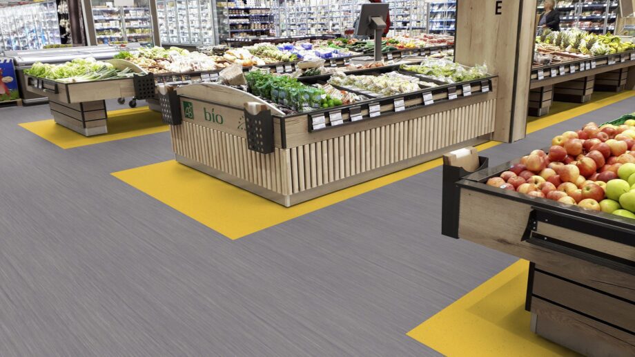 Linoleum floor Gerflor Lino Art Flow 0050 Grey Line – 5