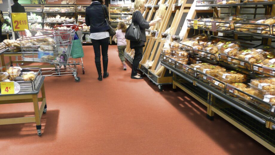 Linoleum floor Gerflor Marmorette 0019 Sunset Orange – view 3 Linoleum floor Gerflor Marmorette 0019 Sunset Orange – 3