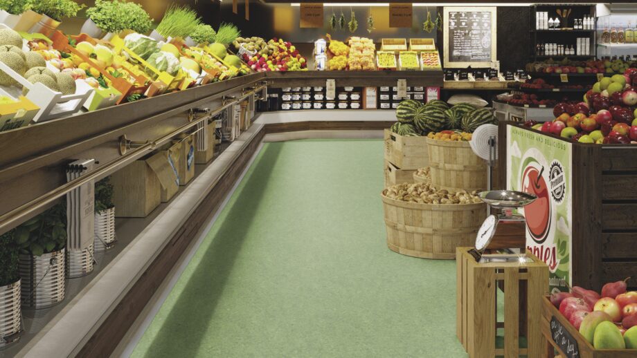 Linoleum floor Gerflor Marmorette 0100 Frog Green – 4