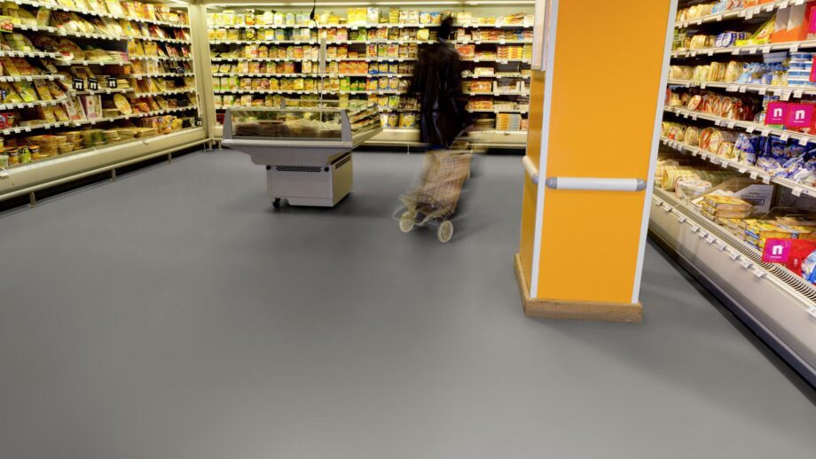 Linoleum floor Gerflor Uni Walton 0081 Nickel Grey – view 4 Linoleum floor Gerflor Uni Walton 0081 Nickel Grey – 4