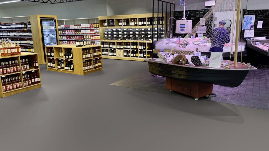 Linoleum floor Gerflor Uni Walton 0082 Broken Grey – view 3 Linoleum floor Gerflor Uni Walton 0082 Broken Grey – 3