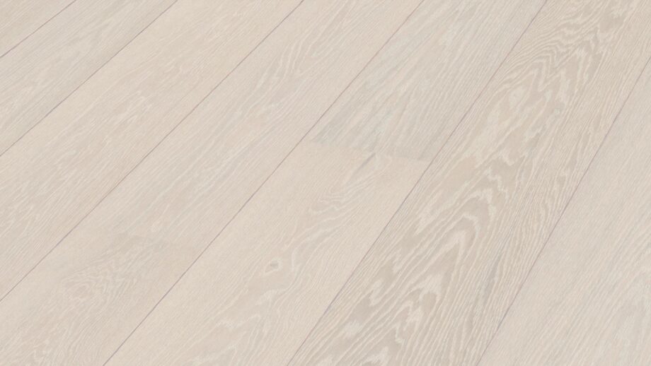 Parquet Meister Lindura Natural polar white oak, brushed, 1-strip, matt lacquered