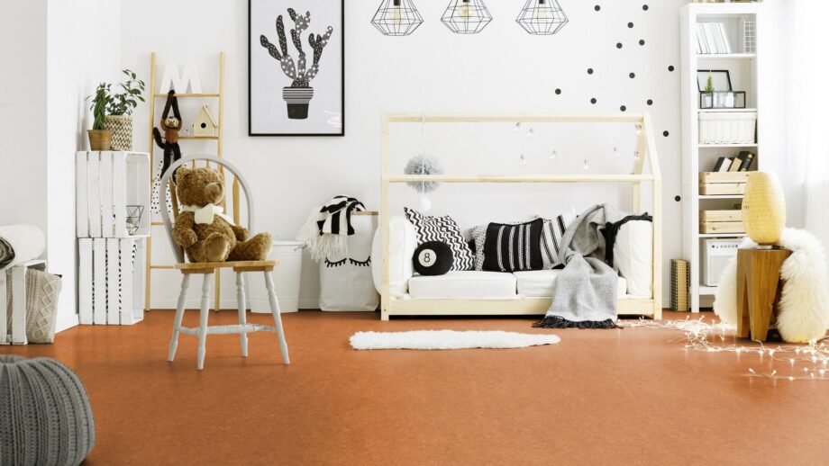 Linoleum Acoustic Plus LPX 2121-073 spicy orange – view 3 Linoleum Acoustic Plus LPX 2121-073 spicy orange – 3