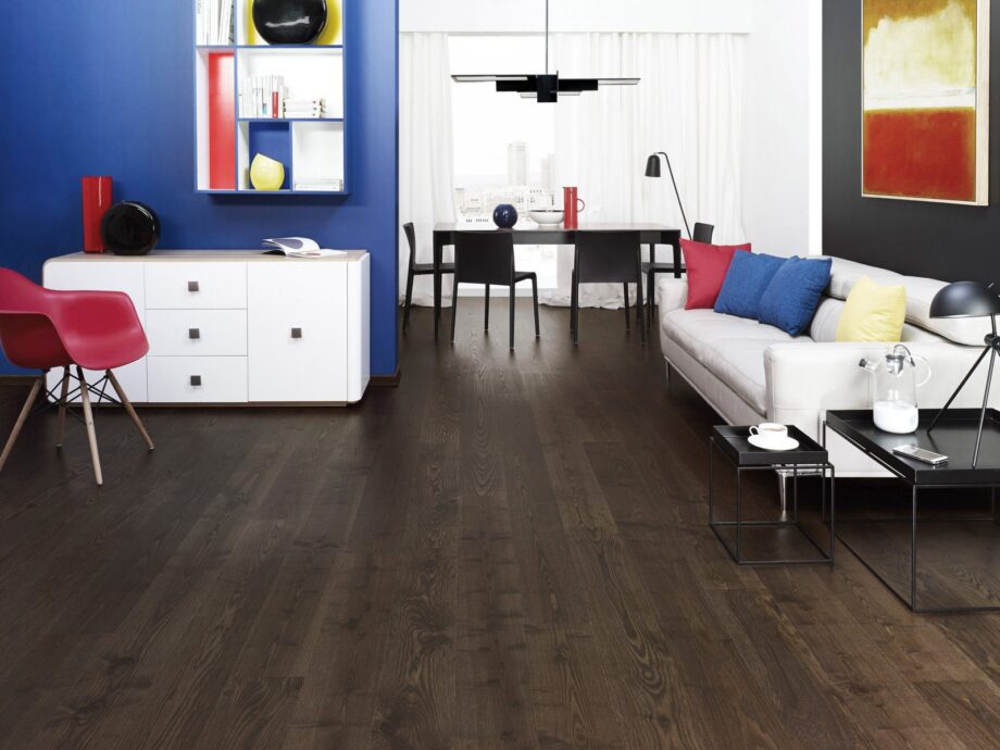 Parquet Ash, Grande Coffee, 1-strip, brushed, stained, semi-glossy lacquer – 2
