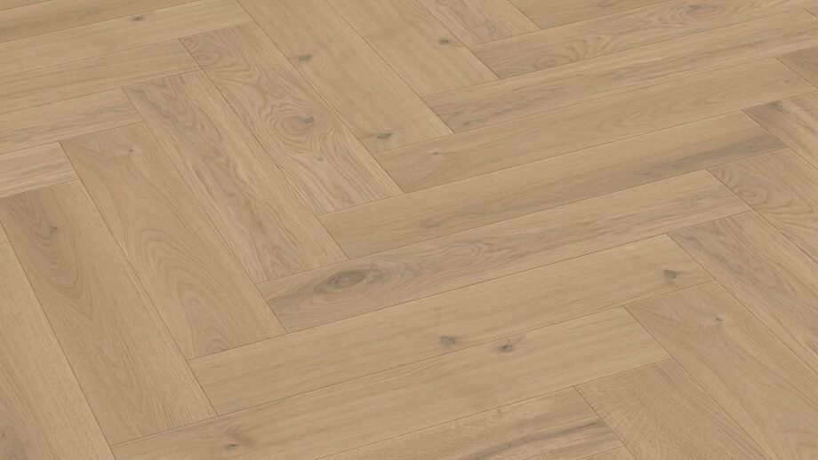 Herringbone parquet Meister PS500 Authentic cream oak brushed matt lacquered