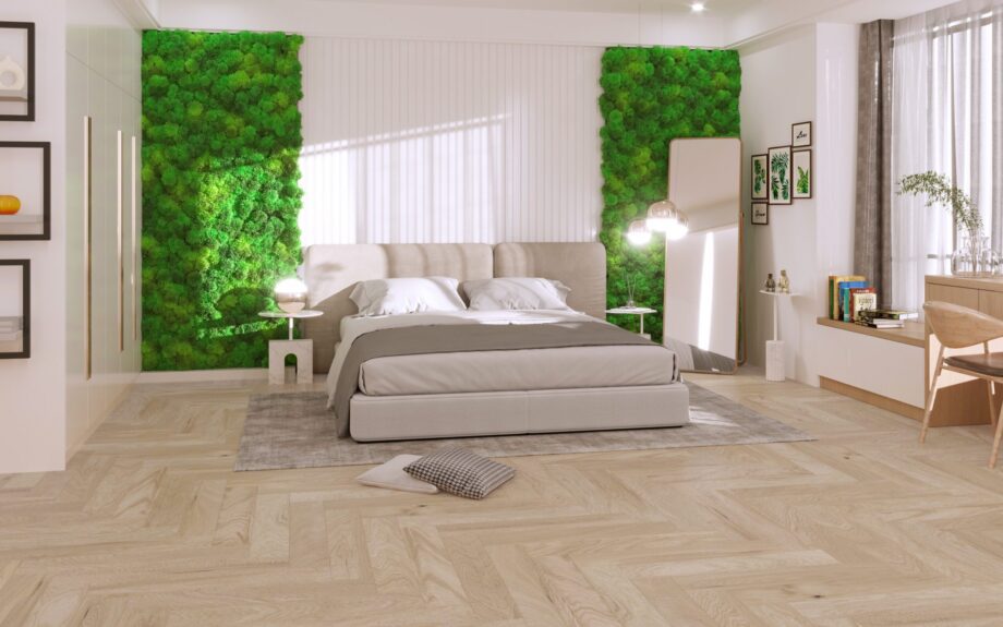 Herringbone parquet Oak beveled brushed light matt lacquer – 2