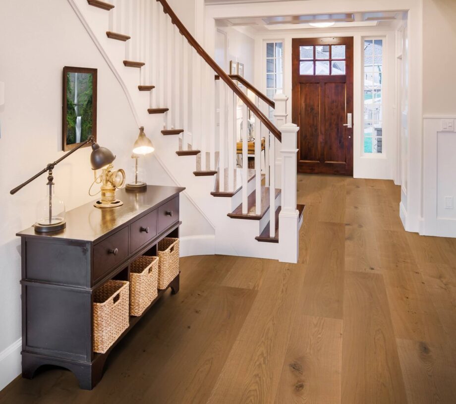 Parquet floor Oak Trinity Rustical 1-strip beveled brushed oiled 305mm