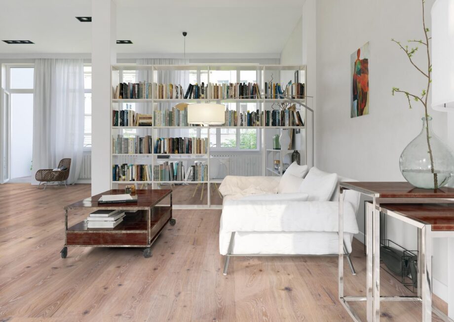 Parquets Trinity Oak Rustical 1-strip beveled hand scraped brushed whitewash white oiled – 14