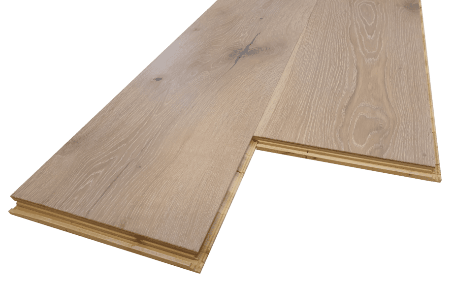 Parquets Trinity Oak Rustical 1-strip beveled hand scraped brushed whitewash white oiled