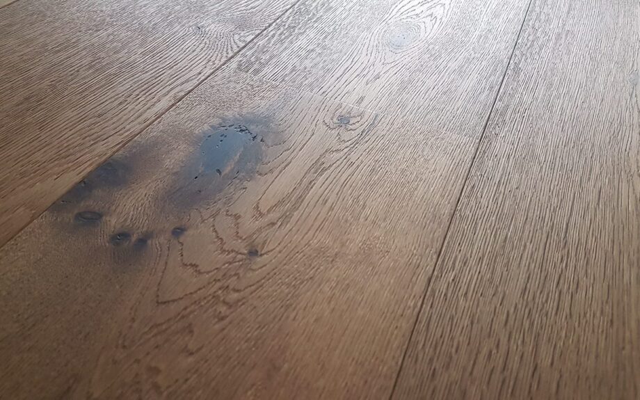 Parquet Smoked Oak Rustical 1-strip beveled brushed matt lacquered 189mm – 7