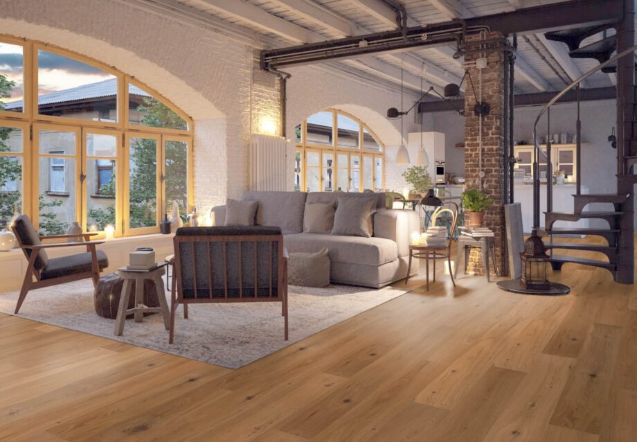 Parquet Oak Rustical 1-strip beveled brushed oiled 189mm – 10