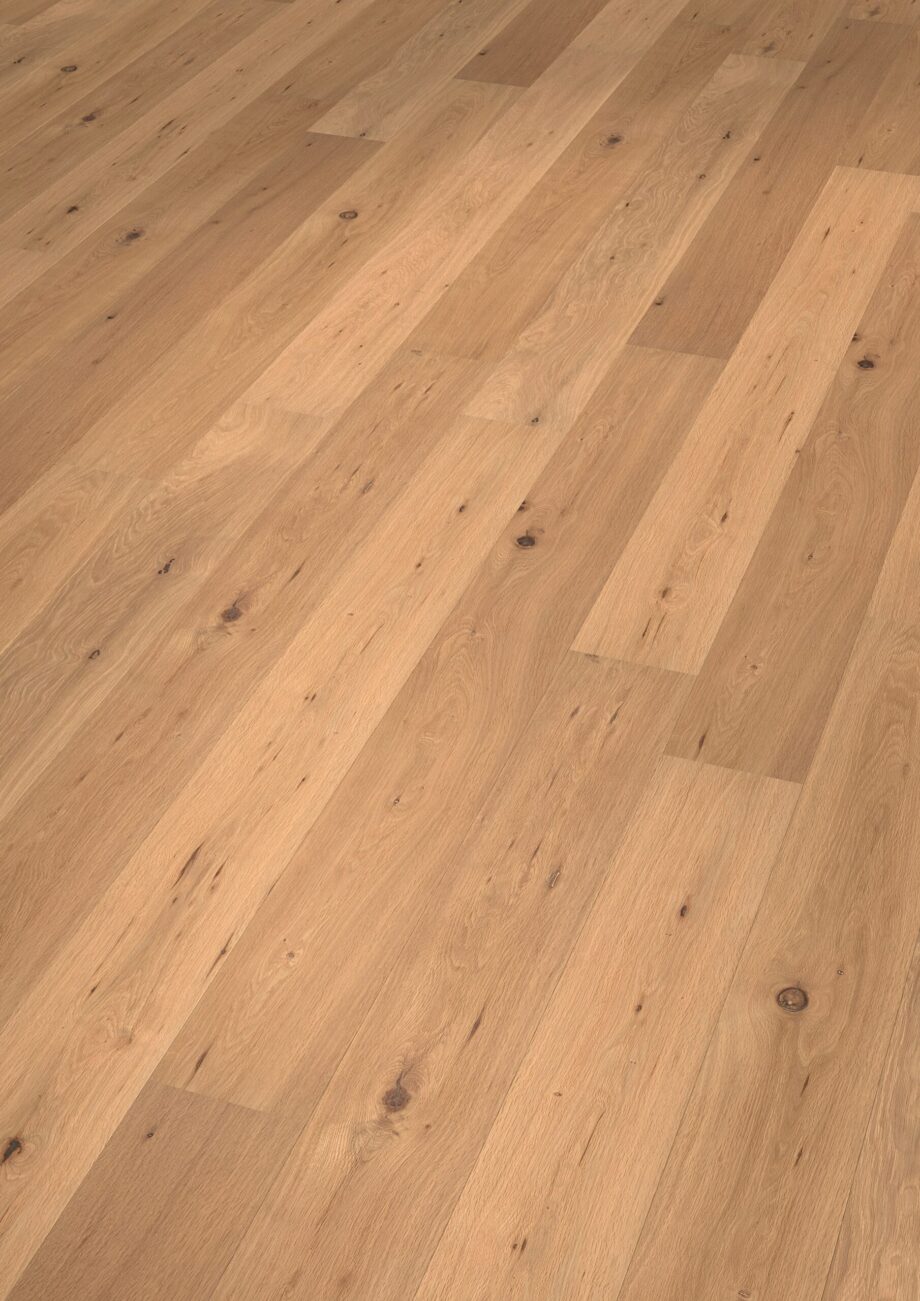 Parquet Oak Rustical 1-strip beveled brushed oiled 189mm – 12