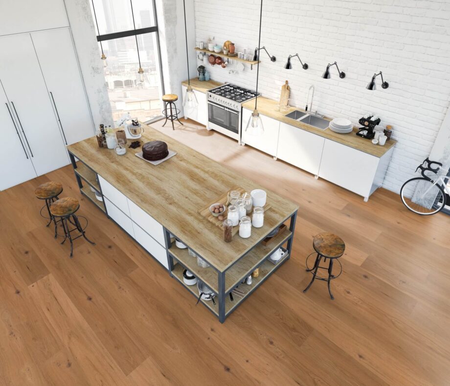 Parquet Oak Rustical 1-strip beveled brushed oiled 189mm – 7