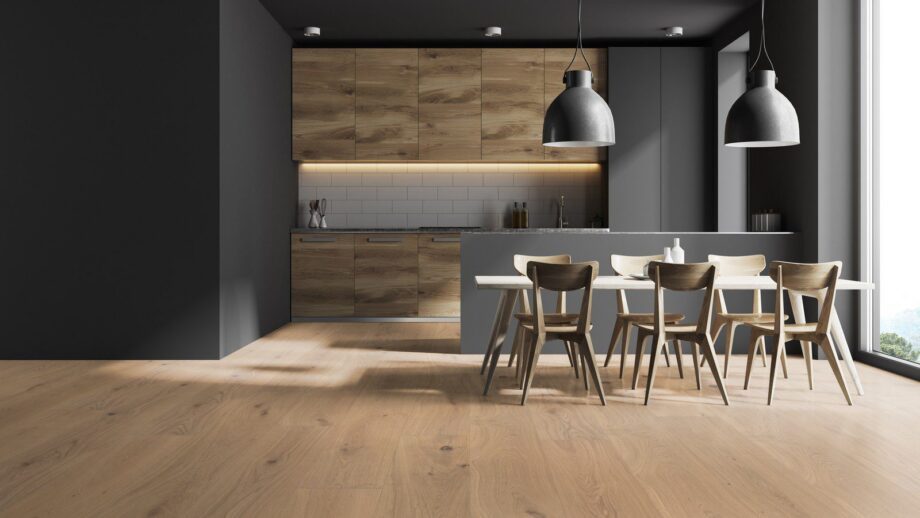 Wooden Parquet Oak Trinity Rustical beveled brushed white oiled 305mm – 3