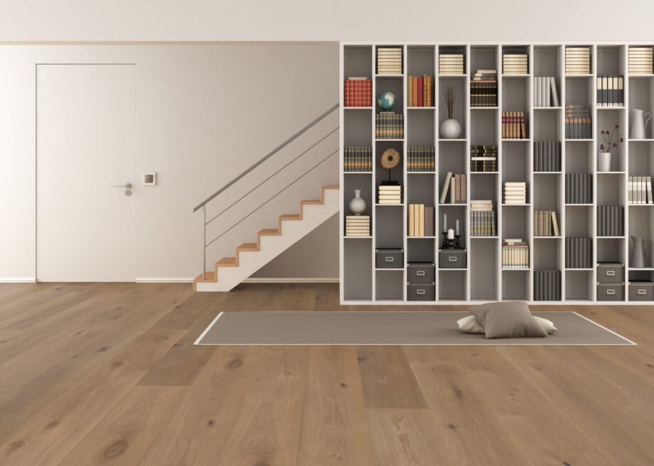 Parquet Trinity Smoked Oak Rustical 1-strip beveled brushed white oiled – 5