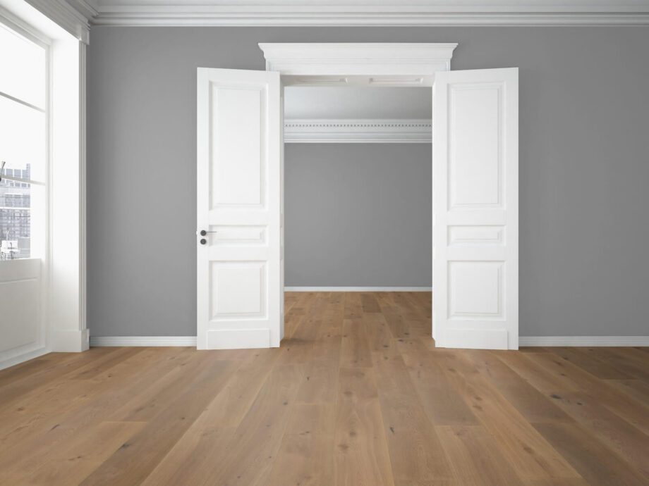 Parquet Trinity Smoked Oak Rustical 1-strip beveled brushed white oiled – 6