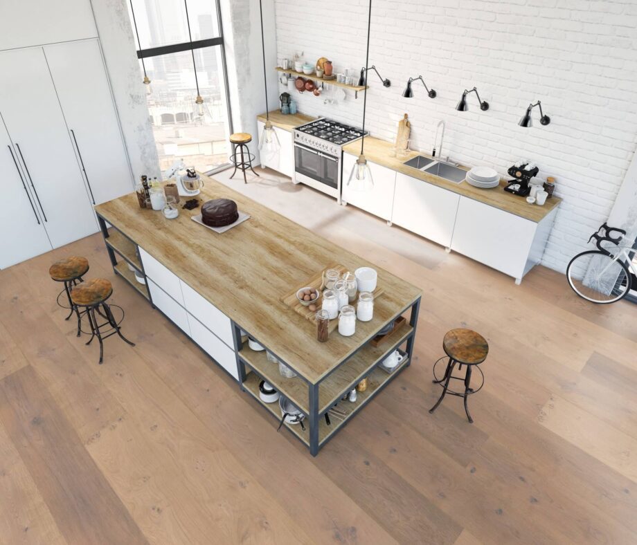 Parquet Trinity Oak Rustical 1-strip beveled brushed white oiled – 8