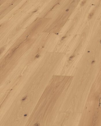 Parquet Trinity Oak Rustical 1-strip beveled brushed raw oiled