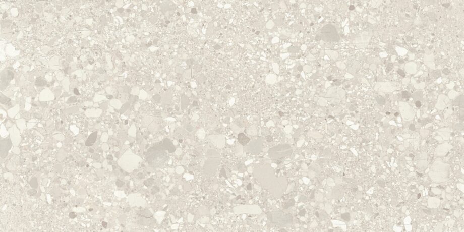 Terrazzo effect matt porcelain floor tile Tau Clemon Ivory, 60x60 and 60x120 cm, ivory, R10, rectified – 2