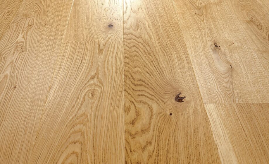 Parquet floor Tarkett Oak 1-strip XT, beveled, brushed, mat lacquered.