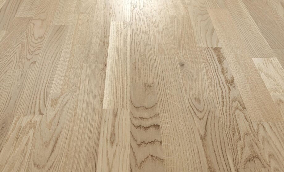 Parquet floor Tarkett Oak Tres 3-strips brushed white matt lacquered