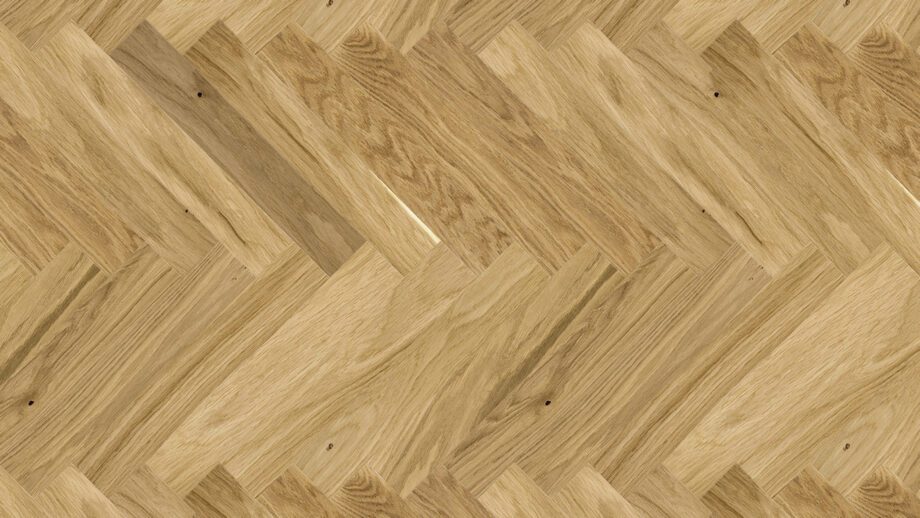 Herringbone flooring oak natural beveled brushed matt lacquer 110mm