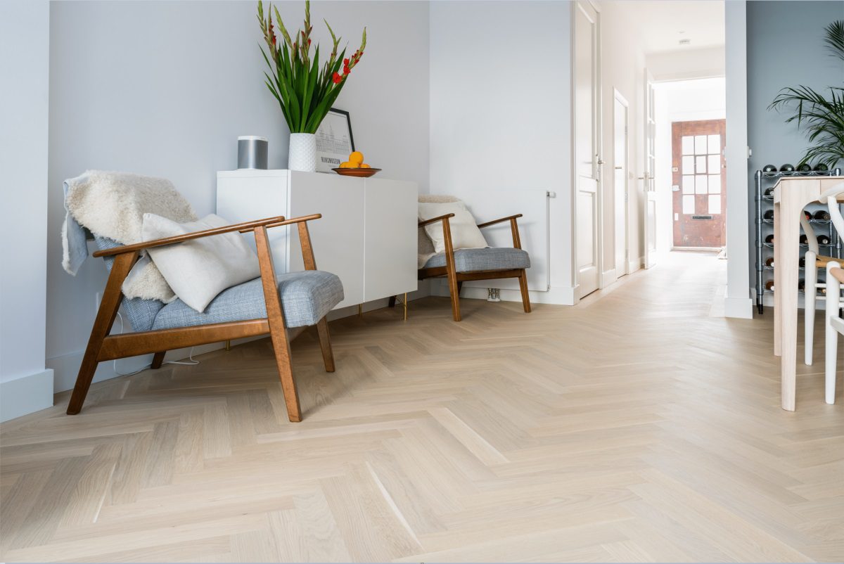 Herringbone parquet Monopark Oak Crema 45 B-Protect® – 2