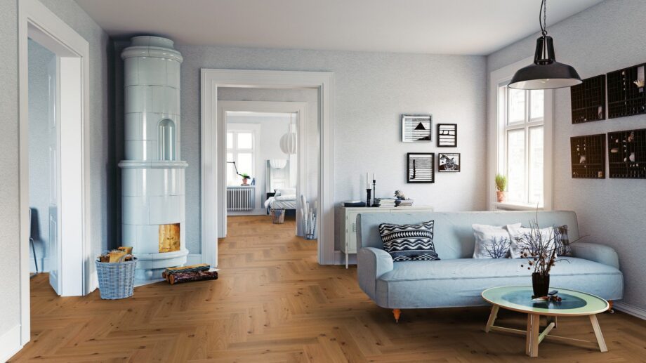 Herringbone floor Thede & Witte Oak Knotty beveled brushed and oiled – 6