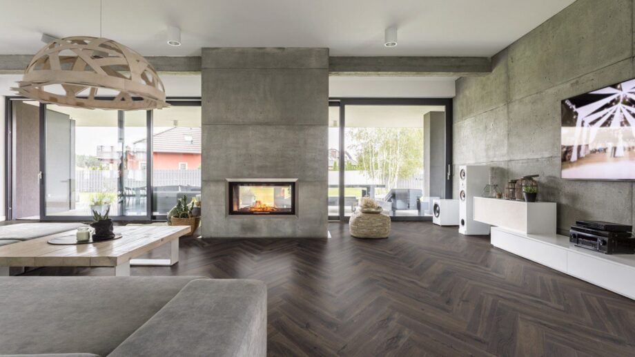 Herringbone floor Thede & Witte Oak Vintage Blackstone beveled and oiled – view 5 Herringbone floor Thede & Witte Oak Vintage Blackstone beveled and oiled – 5