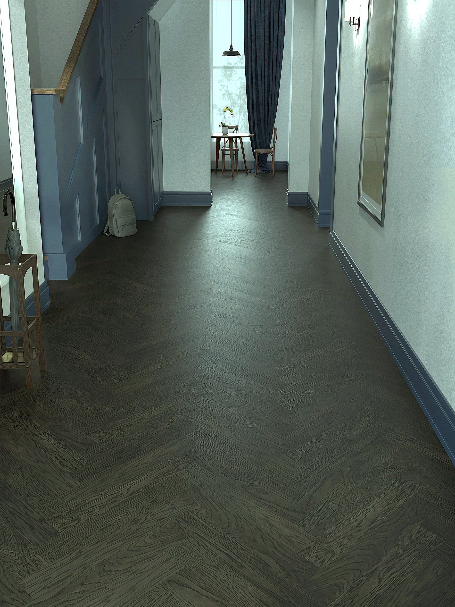 Herringbone parquet oak natur bevelled anthracite grey matt lacquer – 2