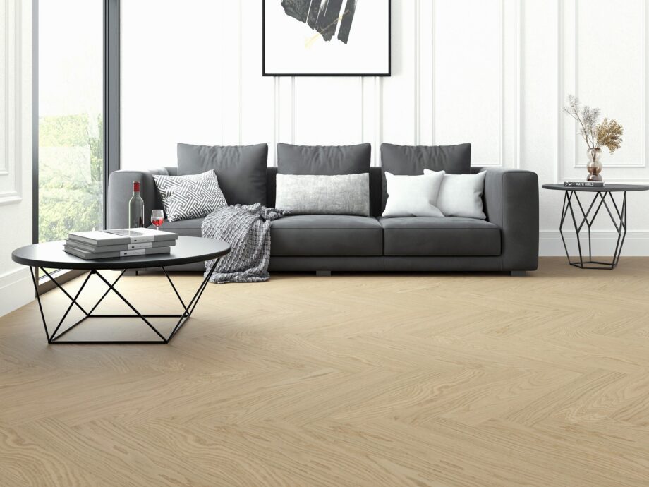 Herringbone parquet oak natur bevelled brushed creamy matt lacquer – 2