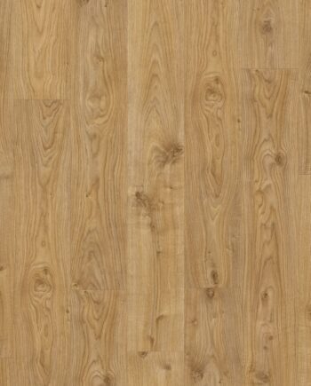 Vinyylilankku Quick Step Blos Cottage Tammi Natural, luonnollinen tammen sävy ja lankkulattia tammi.