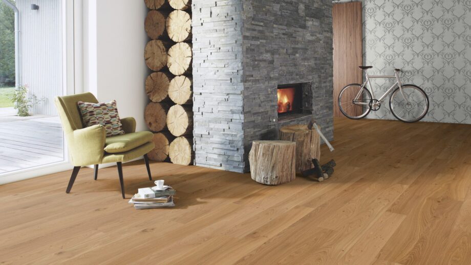 Wooden flooring Bauwerk Budget Cut Oak 35 matt lacquered 138 – 9