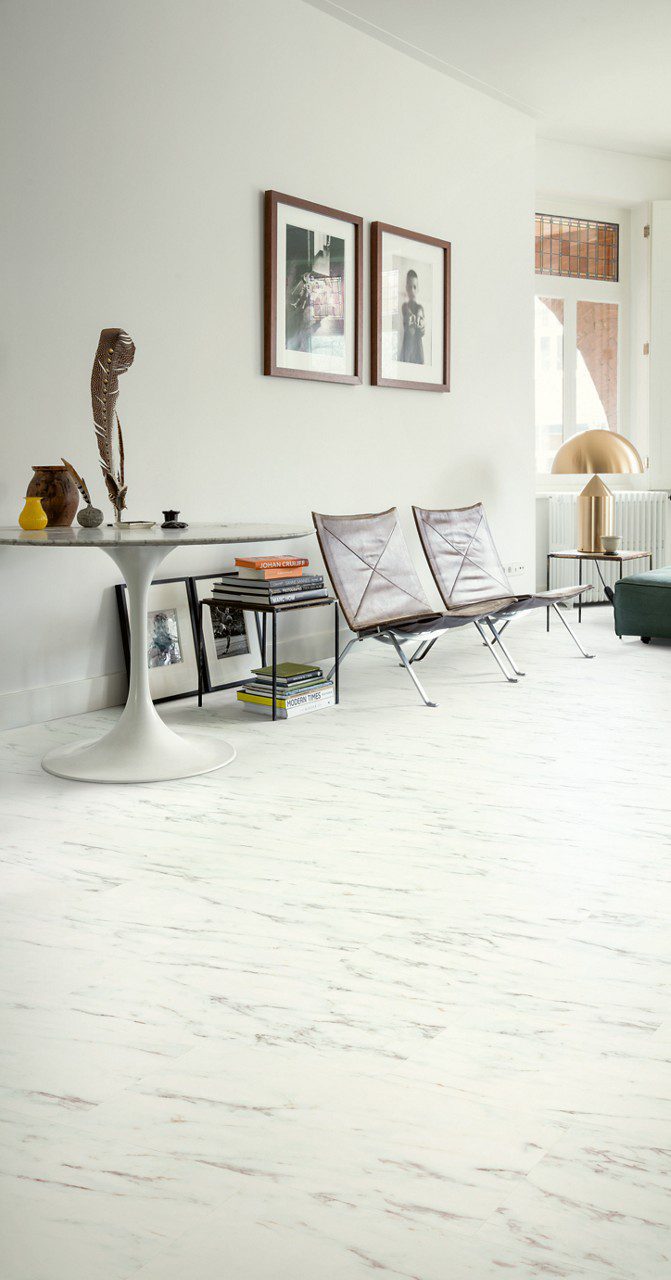 Vinyl flooring tiles Quick-Step Oro Marble Carrara white – 4