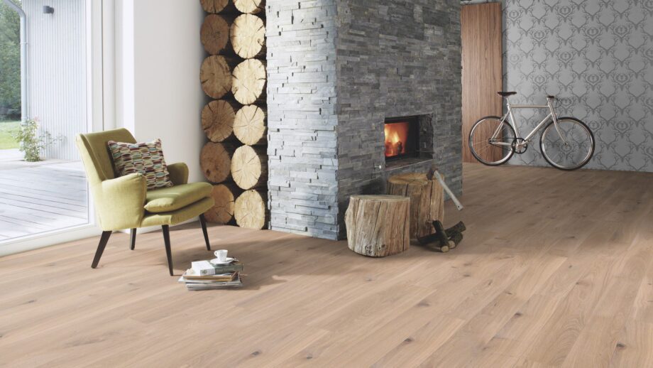 Parquet floor Bauwerk Casapark Oak 46 white oil waxed 138mm – 4