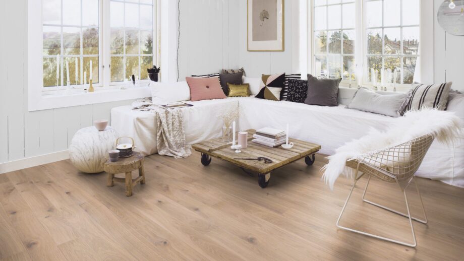 Parquet floor Bauwerk Casapark Oak 46 white oil waxed 138mm – 7