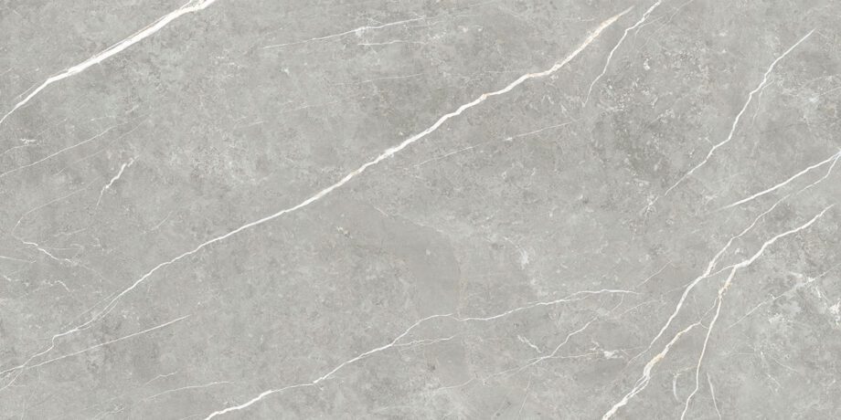 Marmorefektiga poleeritud keraamiline põrandaplaat Tau Elite Gray Pol, 60x120 cm, 10,5 mm, hall, rektifitseeritud